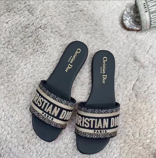 Logo-Strap Slide Sandals — Premium Finish